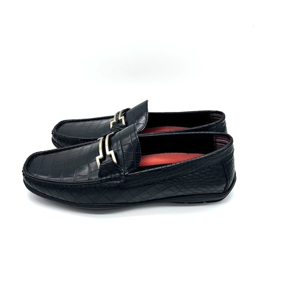 Stacy Adams Embrey Moc Toe Bit Slip-On Dress Men's Shoes Black US 9M - Picture 3 of 11